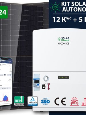 Kit Solaire Hiconics 10 kWh – Onduleur 12 kW + 2 x Batteries 5 kWh | Solardirect